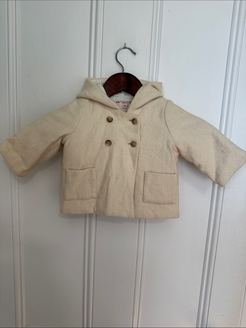 Bonpoint Baby Coat with Cross-Button Closure